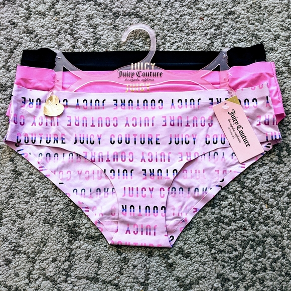 3 Juicy Couture Logo No Panty Lines Panties L - Picture 1 of 1